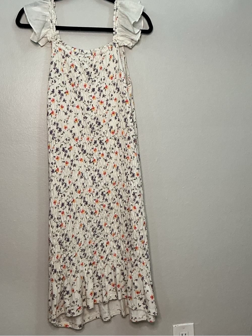 Anthropologie Forever That Girl Smocked Floral Maxi 100% Cotton